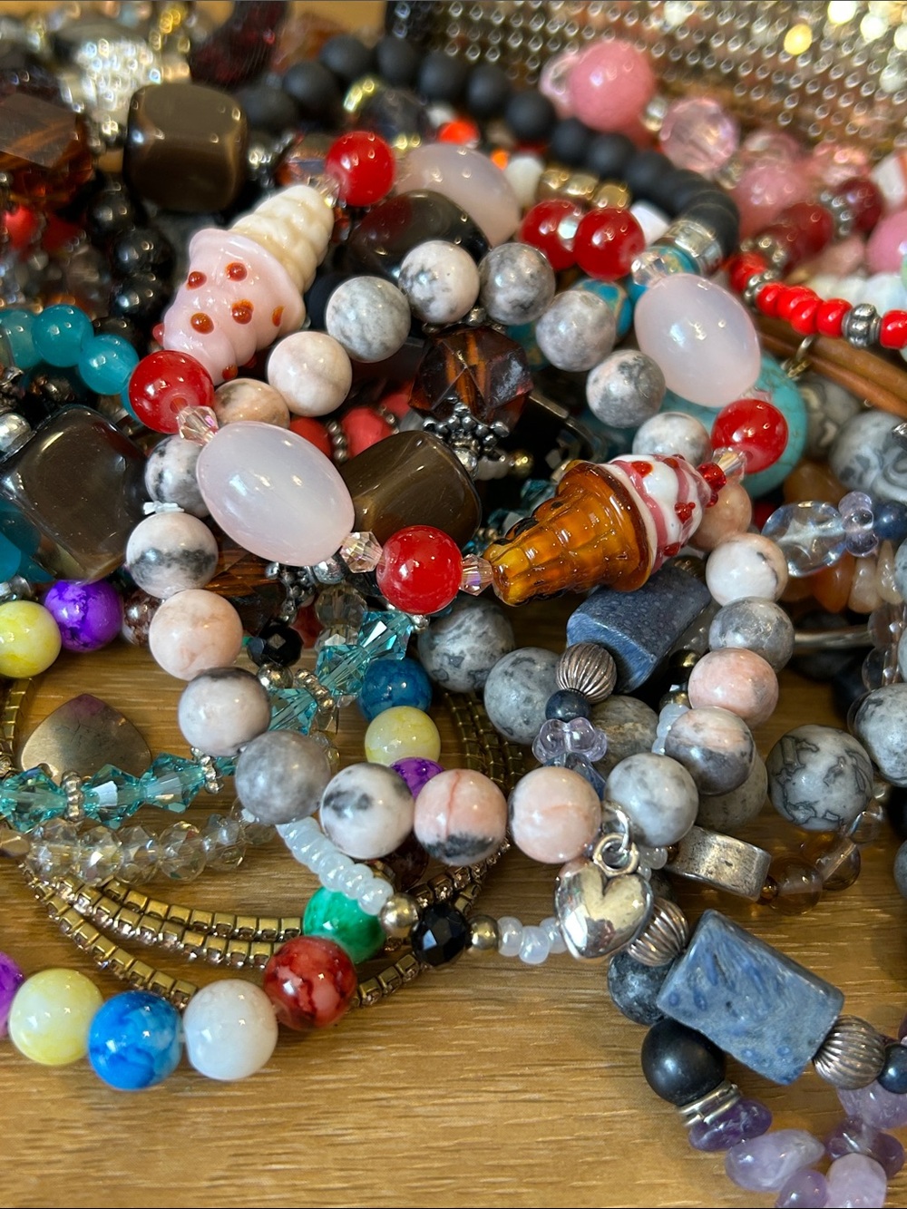 Beaded Multi-Color Women’s Fashion Bracelet Stack